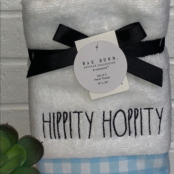 Rae Dunn Bath Rae Dunn Easter Hippity Hoppity Hand Towels Poshmark